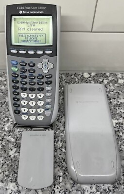 #ad Texas Instruments Ti 84 Plus Silver Edition Graphing Calculator Tested Working