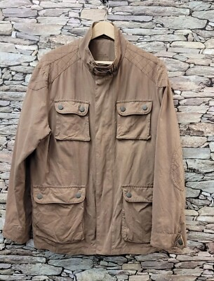 #ad Men#x27;s Brook Taverner Coat Jacket Brown Lined Elbow Patches Design Size 42 R