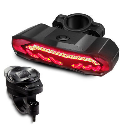 #ad Waterproof Tail Bike Alarm LED Light Auto Off Brake Sensing Rechargeable 1 Set