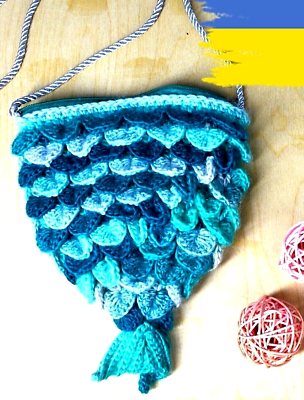#ad Ukrainian bag Crochet shoulder bag Ukrainian crochet bag Dragon scale bag