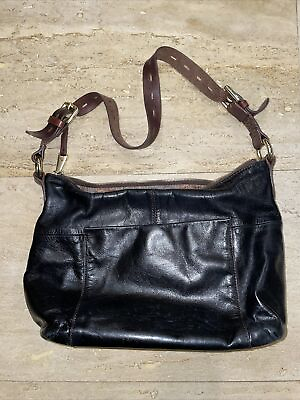 #ad Hobo The Original Handbag Shoulder Black Leather Bag