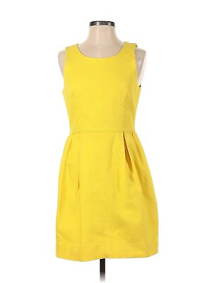 #ad J.Crew Factory Store Women Yellow Casual Dress 4