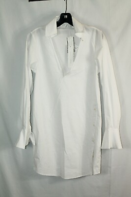#ad Jonathan Simkhai Womens White Collared Shirt Dress #XS $445