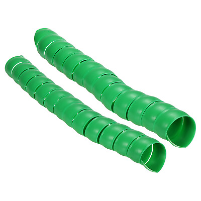 #ad 1 Set 2Pcs Plastic Tree Trunk Protector Spiral Bark Wraps Guard 2 Sizes Green