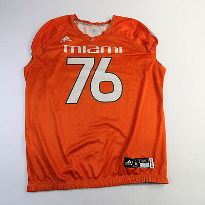 #ad Miami Hurricanes adidas Practice Jersey Football Men#x27;s Orange Used