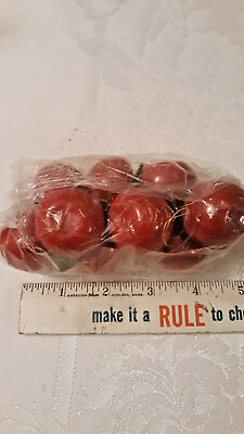 Christmas Apple Ornaments Small for little tree Lot of 9 approx 1quot; across $6.00