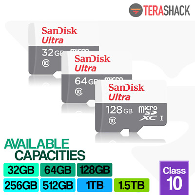 #ad Sandisk Micro SD Card Ultra Memory 32GB 64GB 128GB 256GB 512GB 1TB Class 10 TF