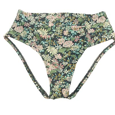 #ad Kona Sol Women#x27;s Size Medium High Rise Swim Bottom Floral Print New Without Tags