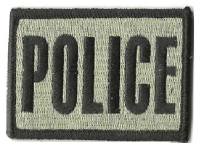 #ad Hook Fastener Compatible Patch PD Cop Police Foliage 3x2quot;