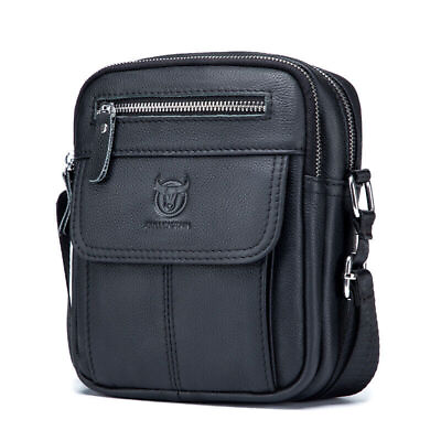 #ad Casual Men#x27;s Messenger Shoulder Bag 100% Cowhide Crossbody Bags for Men Handbag