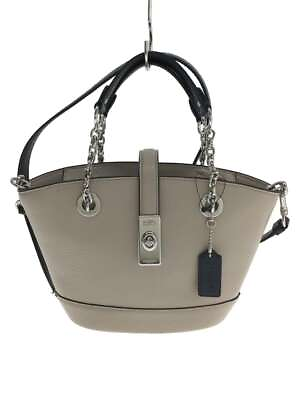 #ad #ad COACH IMCAH bucket bag 2way shoulder handbag leather GRY C8212