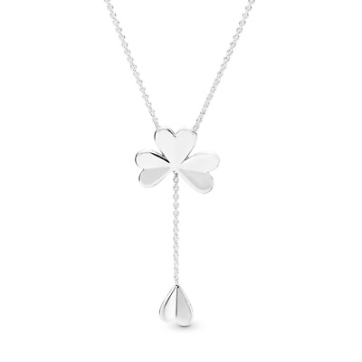 #ad Brand Authentic 100% 925 S Lucky Four Leaf Clover Necklace 397925 70CM Gift
