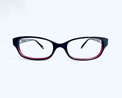 #ad New Anne Klein Red Burgundy Clear Rectangular Glasses AK5034 49 17 135