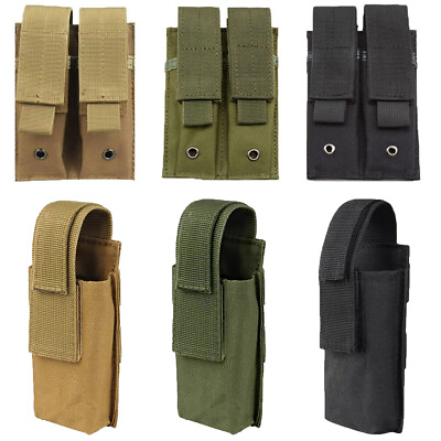 #ad Tactical Molle Magazine Pouch for 9mm .40 .45 Cal Pistol Mag Belt Holder Carrier