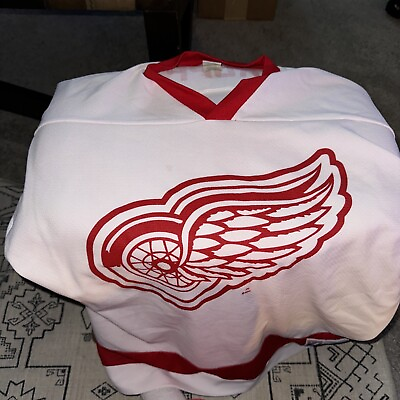 #ad Vintage 80’s Detroit Red Wings Mesh Athletic Knit Jersey #4