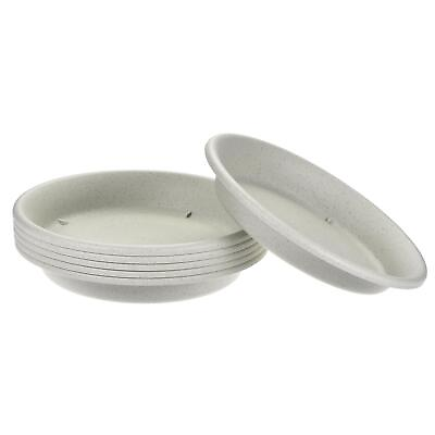 #ad 6pcs Gray Plant Pot Saucer 7quot; Plastic Round Flower Drip Tray Indoor Outdoor