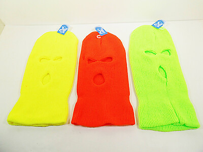 #ad Ski Masks Knitted Eskimo Hat Mask Winter Hats Green Yellow Orange Unisex Cap