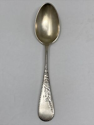 #ad Sterling Silver Tiny Spoon Salt Condiment Spice Floral Pattern 13.14g