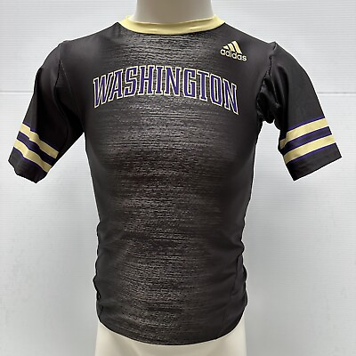 #ad Adidas Compression Training Shirt Mens Black Washington Logo FITTED 20 Large NEW