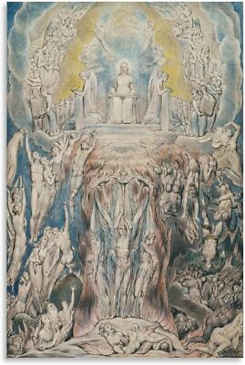 #ad A Vision of The Last Judgement by William Blake Canvas Art Poster Picture