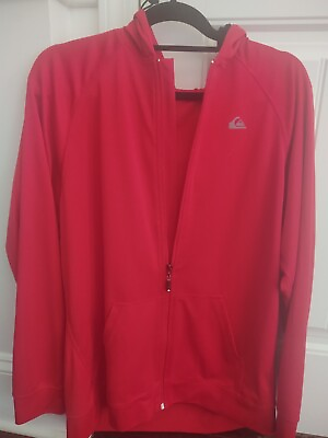 #ad Quick Silver Performance Shell Shock Water Resistant Jacket Red XL