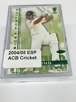 #ad Cricket Card Set 2004 05 Elite Sports ACB Cricket Trading Cards Base Set 100
