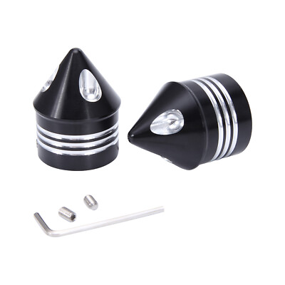 #ad Chrome Aluminum Front Axle Cap Nut Cover For Harley Dyna Electra Road King Glide