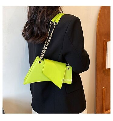 #ad Ladies Shoulder Bag Chain Handbag Faux Leather Womens Lady Vintage Clutch Bags