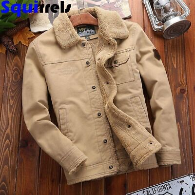 #ad Men#x27;s Cotton Winter Clothes Lapel Warmth Thick Down Jacket Casual Cotton padded