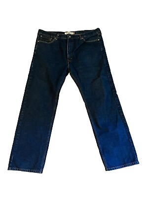#ad Levi 505 Men’s Blue Straight Leg Denim Jeans Size 42x32 44x31