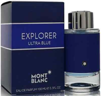 #ad Explorer Ultra Blue Mont Blanc Men cologne for him EDP 3.3 3.4 oz New in Box