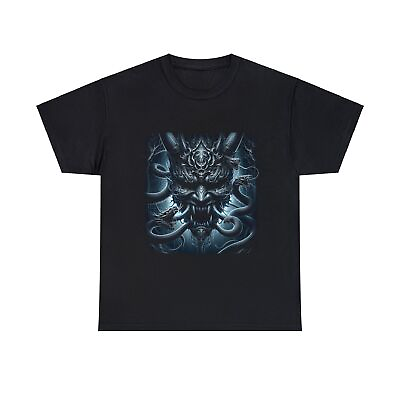 #ad Streetwear Designer Adult Shirt Gothic Serpent Dark Fantasy Oni Mask Japanese