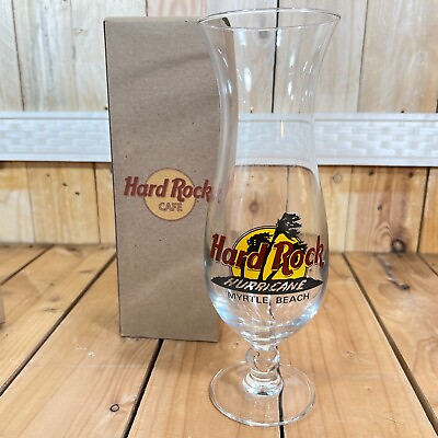 #ad Hard Rock Cafe Myrtle Beach Hurricane Tall Beer Glass New in Box Free Shipping