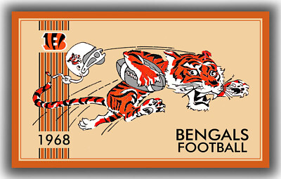 #ad Cincinnati Bengals Football Team Retro Flag 90x150cm3x5ftBENGALS Football Banner