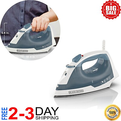 #ad Professional Steam Iron Clothes Nonstick With Compact Garment Portable Anti Drip