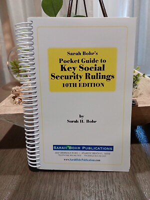 #ad Sarah Bohr#x27;s Pocket Guide To Key Social Security Rulings 10th Edition