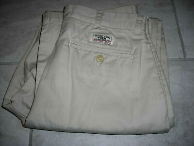 #ad Polo Ralph Lauren Boys Khaki Beige Tan Classic Chinos Pants Size 16 Pre Owned