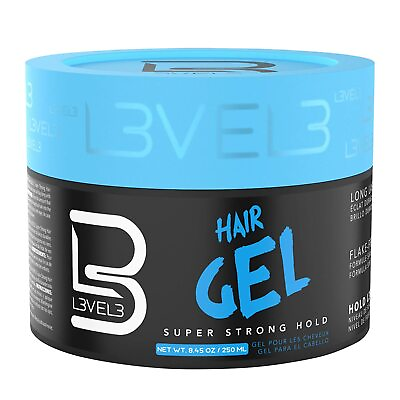 #ad Level3 L3vel3 LV3 Super Strong Hold Hair Gel Flake Free Formula 8.45oz 250ml