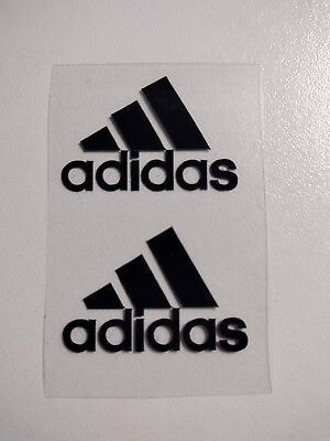 #ad quot;Adidas Logo Decals: Two 2.5 Inch Black Elevate Style with Iron Ons quot;