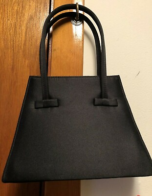 New Black Evening Bag Satin Finish $7.25