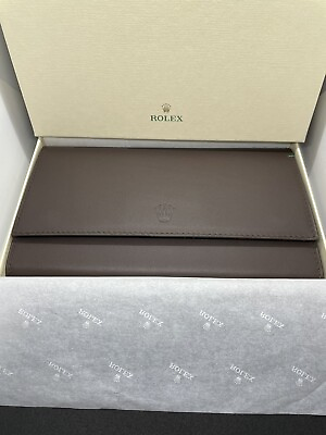 #ad 100% AUTHENTIC BRAND NEW ROLEX 3 X WATCH HOLDER SADDLE LEATHER POUCH CASE