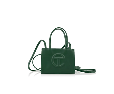 #ad NWT Telfar Dark Olive Small Shopping Bag Tote Bag Vegan Leather Crossbody