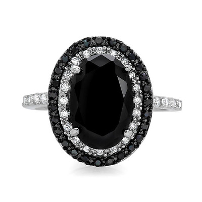 #ad 925 Silver Jewelry Oval Cut Cubic Zircon Women Fashion Wedding Ring Sz 6 10