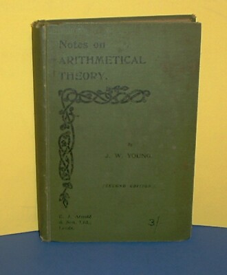 #ad Vintage NOTES ON ARITHMETICAL THEORY 2ND Edition 1898 Hardback