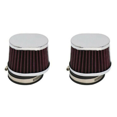 #ad 45mm High Flow Air Cleaner Intake Oval Breather Filter Fit For Motorcycle ATV