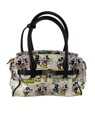 #ad AUTHENTIC Disney Animations Minnie Mickey Mouse Cartoon Comic Handbag Purse