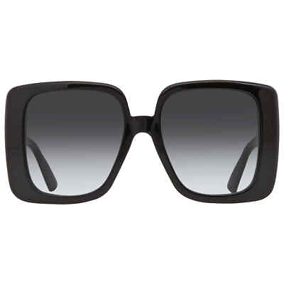 #ad Gucci Grey Square Ladies Sunglasses GG1314S 001 55 GG1314S 001 55