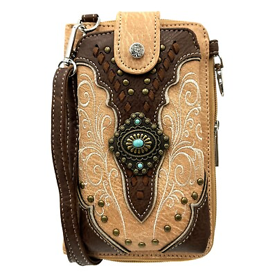 #ad Women Cowgirl Western Country Floral Cross Body Phone Wallet Victoria Clutch