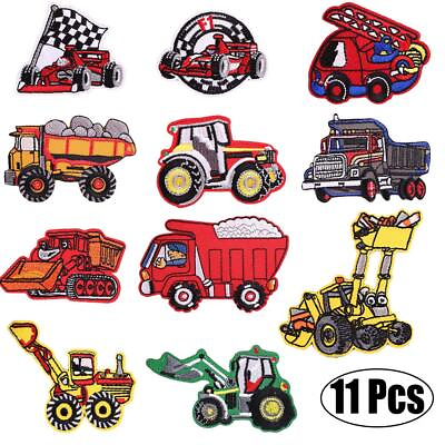 #ad Kids Car Embroidered Patches Iron on Patches Vehicle Embroidery Patches Assor...