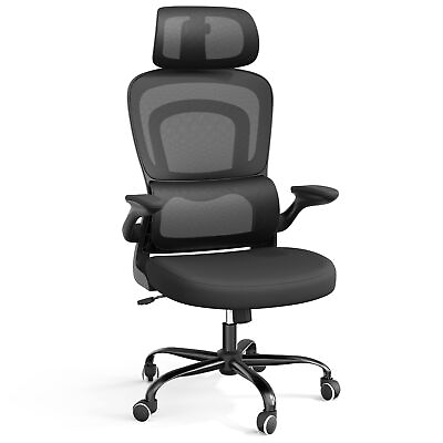 #ad Ergonomic Mesh Office Chair with Lumbar Support High Back AdjustableOffice Chair